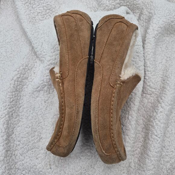 UGG Ascot Men’s Slippers Chestnut shearling leather men's size 11 - Picture 3 of 6
